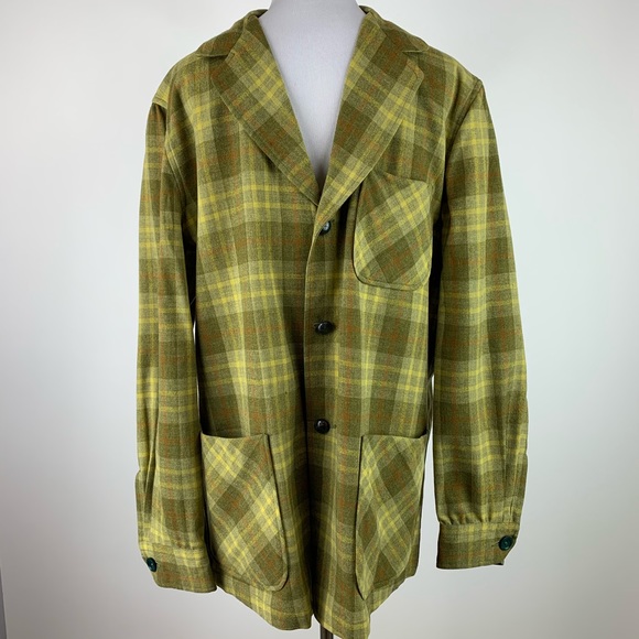 Pendleton Other - Vintage Pendleton Wool Green Plaid Jacket Medium